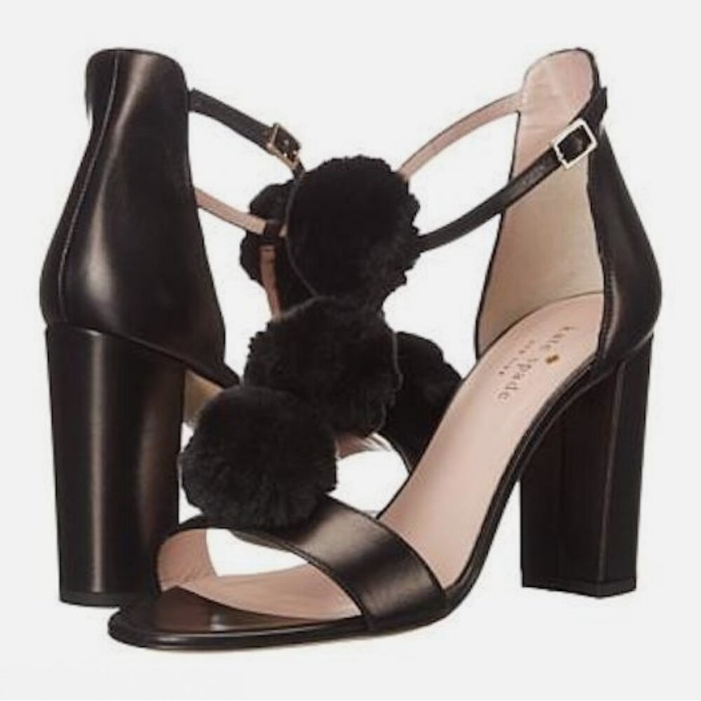NWOB Kate Spade New York India Pom Pom Leather Heels